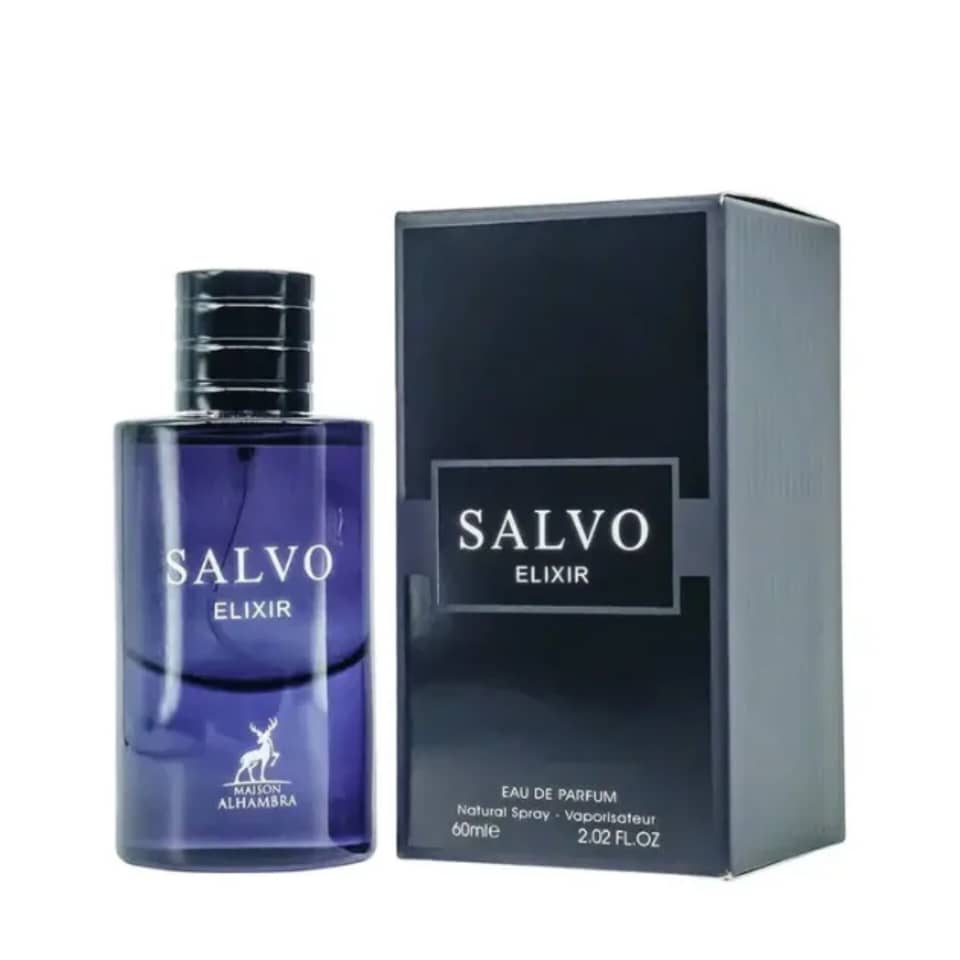 ادکلن مردانه الحمبرا مدل سالو الکسیر رایحه دیور ساواج الکسیر حجم60میل